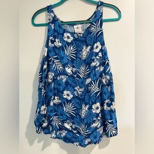 Disney Parks Mickey & Minnie Blue and White Women's Tank Top Size XL